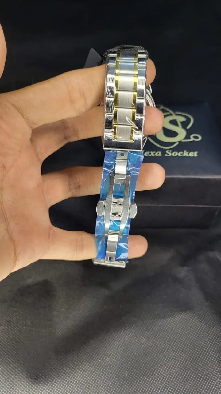 KWC K-402MD Blue Analog Dail Two-Tone Men's Watch | Stainless Steel Strap