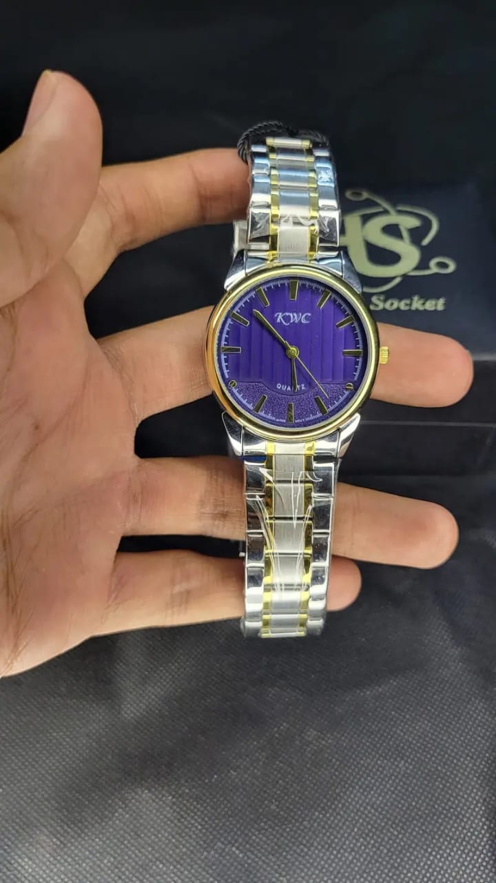 KWC K-402MD Blue Analog Dail Two-Tone Men's Watch | Stainless Steel Strap