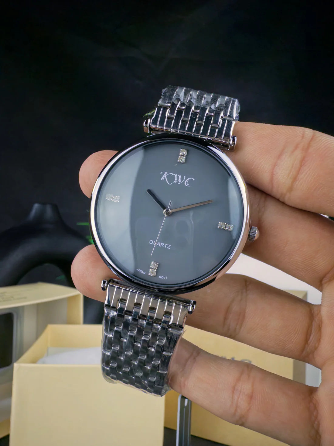 KWC K-107 | SILVER CHAIN GREY DIAL