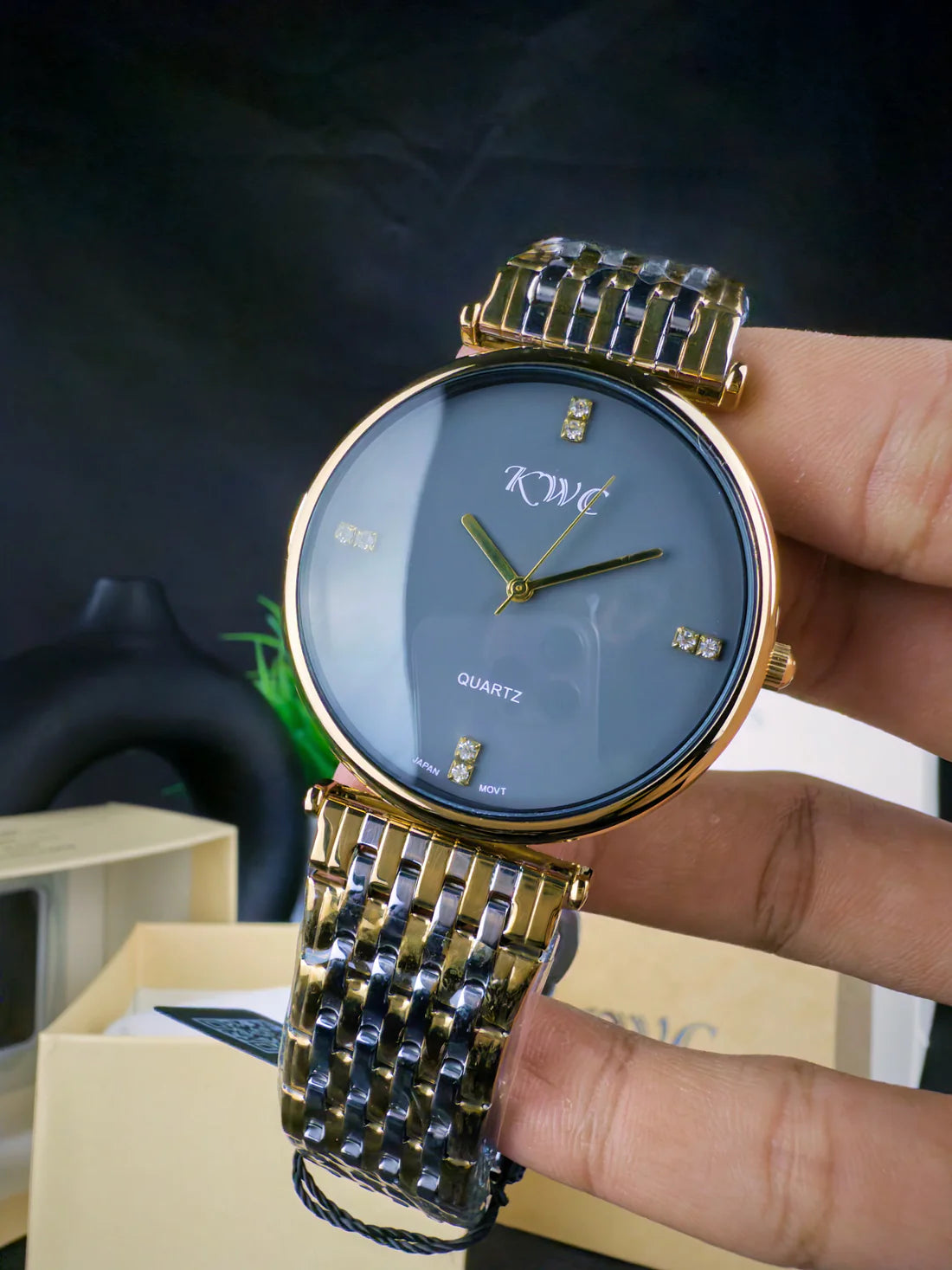 KWC K-107 |  TWOTONE CHAIN GREY DIAL