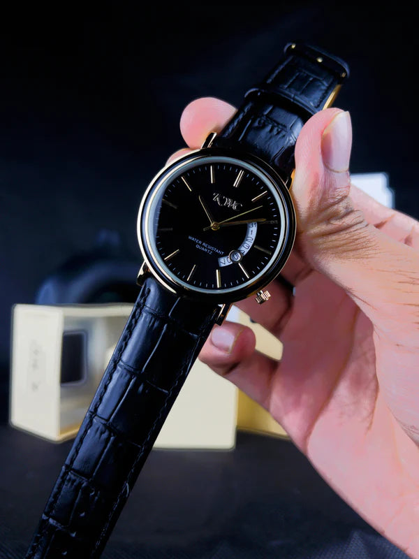 KWC K-1001 | BLACK DIAL GOLDEN CASE