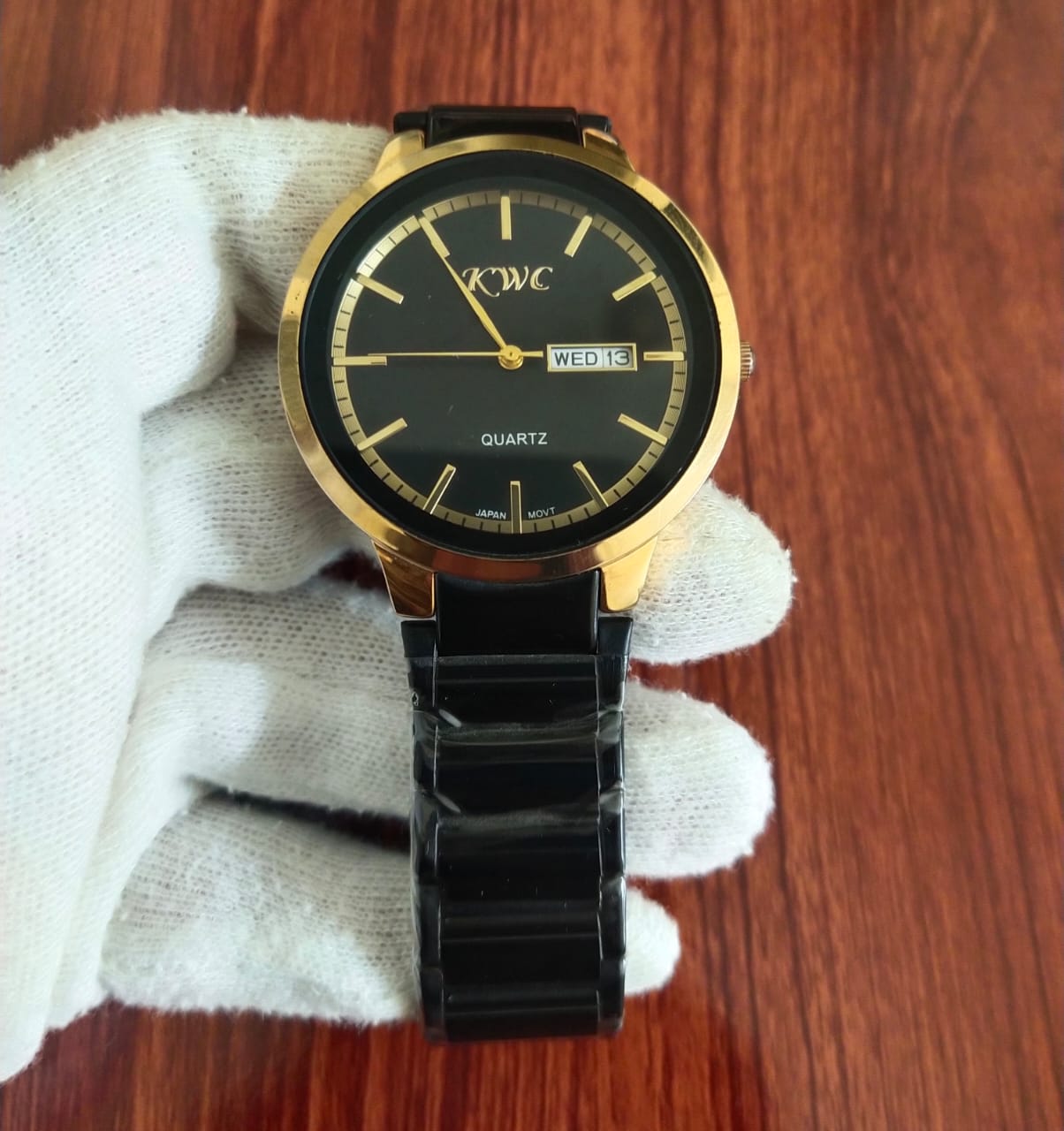 KWC K-156MDD-2 Black Analog Dail Black Men's Watch | Stainless Steel Strap