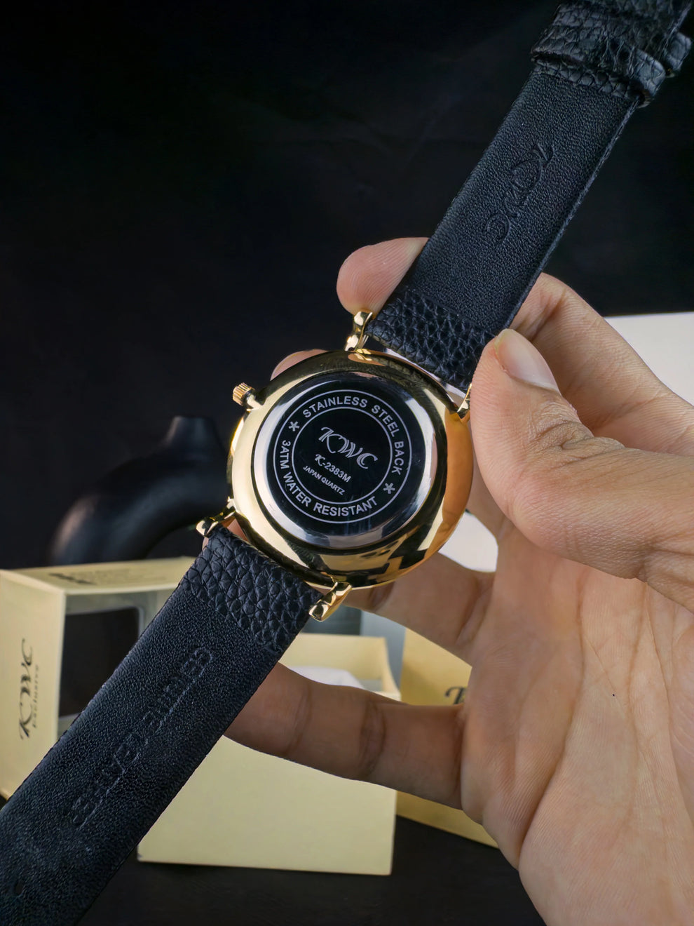 KWC K-2383M | GOLDEN CASE BLUE DIAL