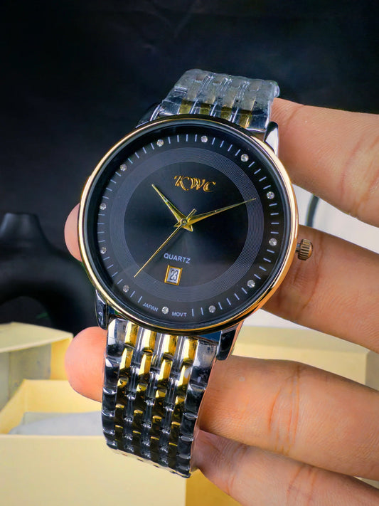 KWC K-128 | TWOTONE CHAIN BLACK DIAL