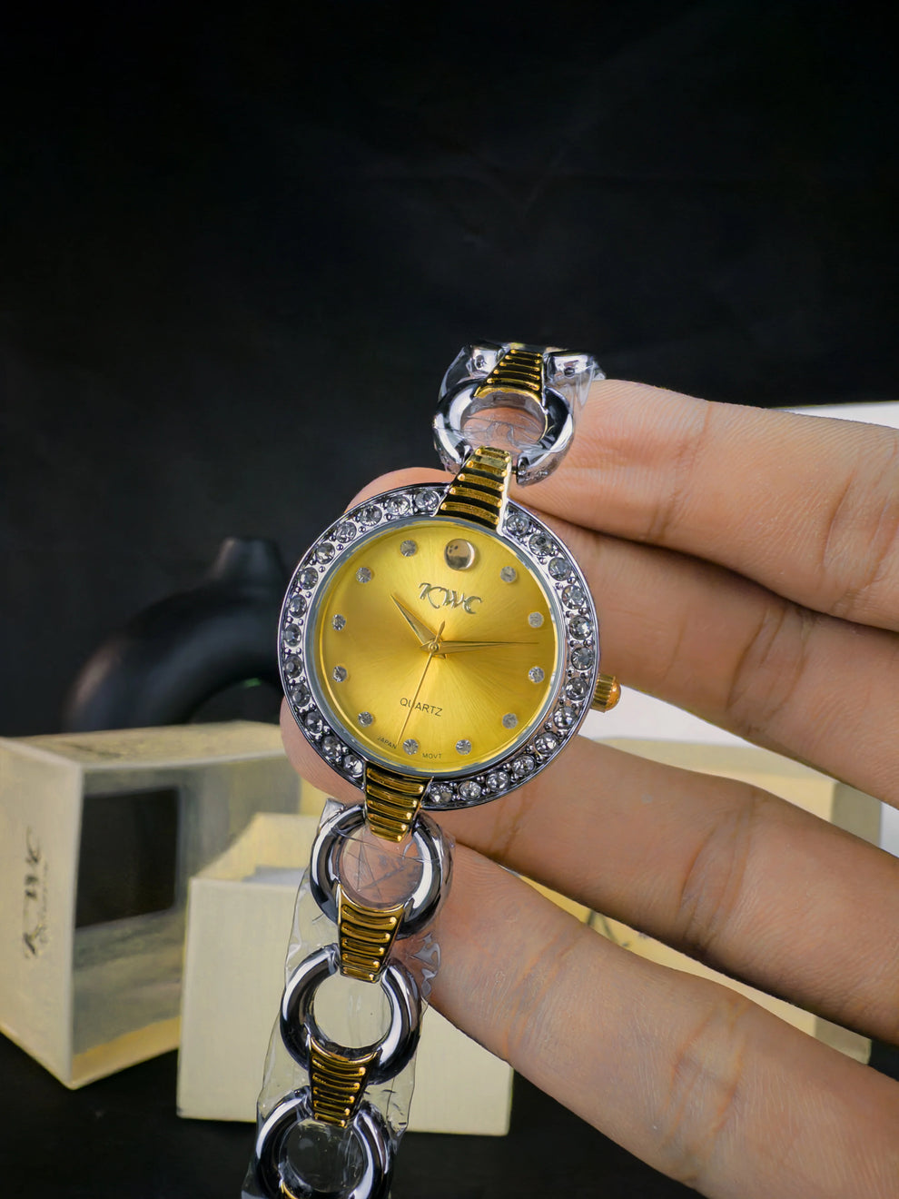 KWC K-180L | GOLDEN DIAL SILVER CASE